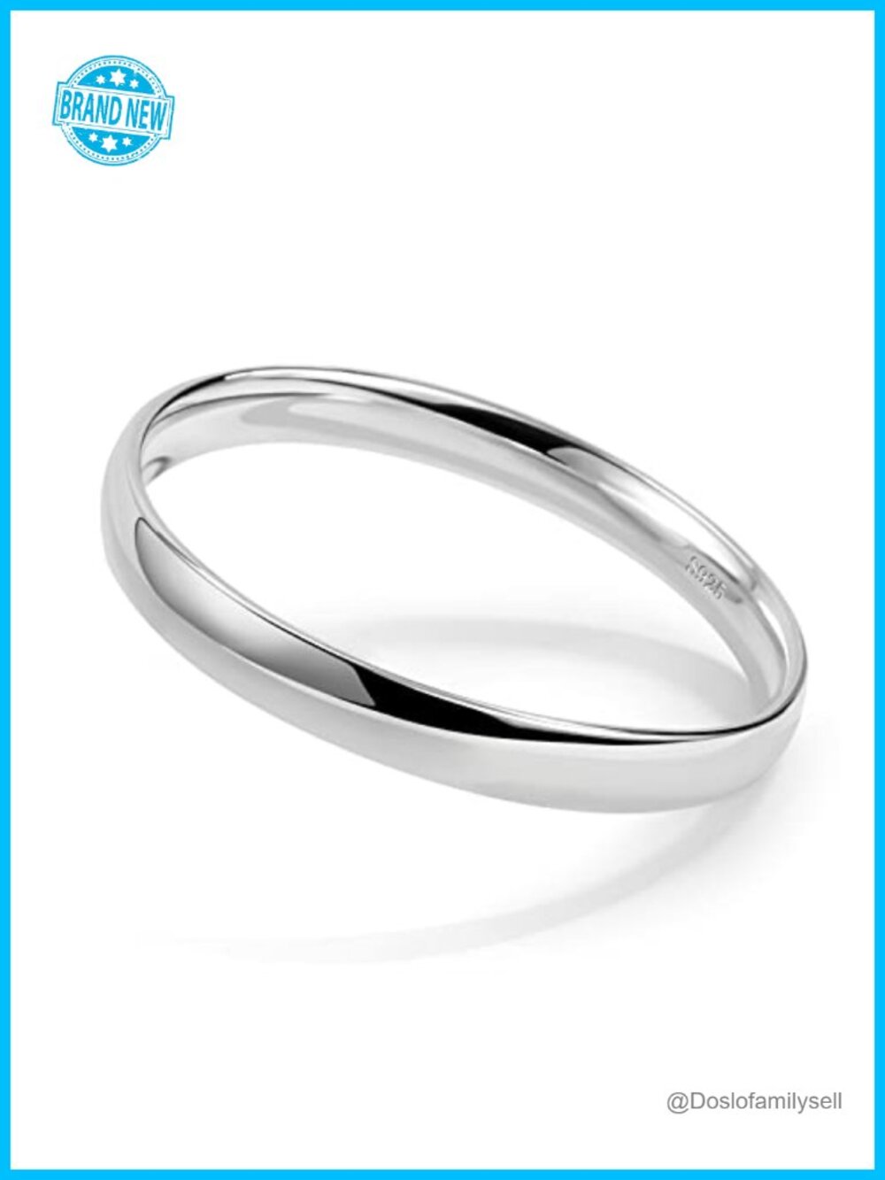 Sterling Silver Italian Handmade Bangle Bracelet Minimalist Fine Jewelry for